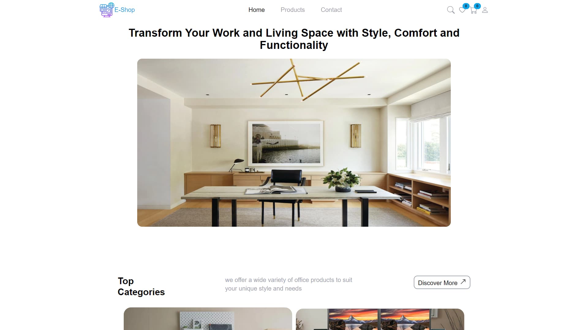 Ecommerce store project - main photo