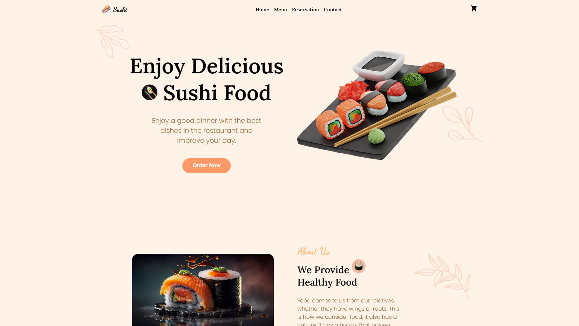 Sushi restaurant project - main photo